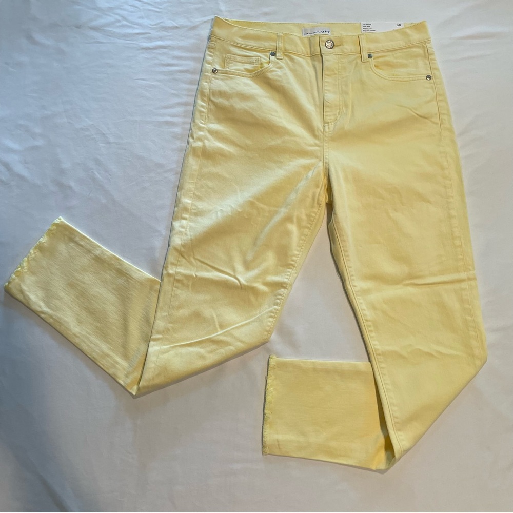 LOFT - Women’s High Rise Skinny Jeans, Yellow, Size 10 Waist 30